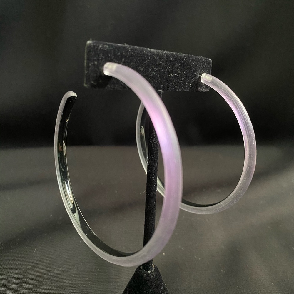 Fun purple black translucent Hoops